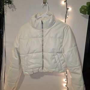 Charlotte Russe Cream Puffer Jacket